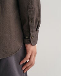 Regular fit fiskbensmönstrad flanellskjorta