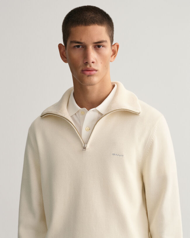 Half-zip tr&ouml;ja i supimabomull