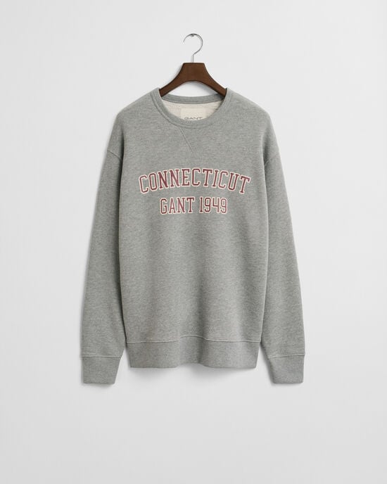 Sweatshirt med rund halsringning och collegemotiv
