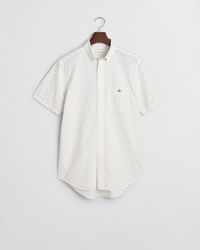 Regular fit sm&aring;prickig kort&auml;rmad skjorta