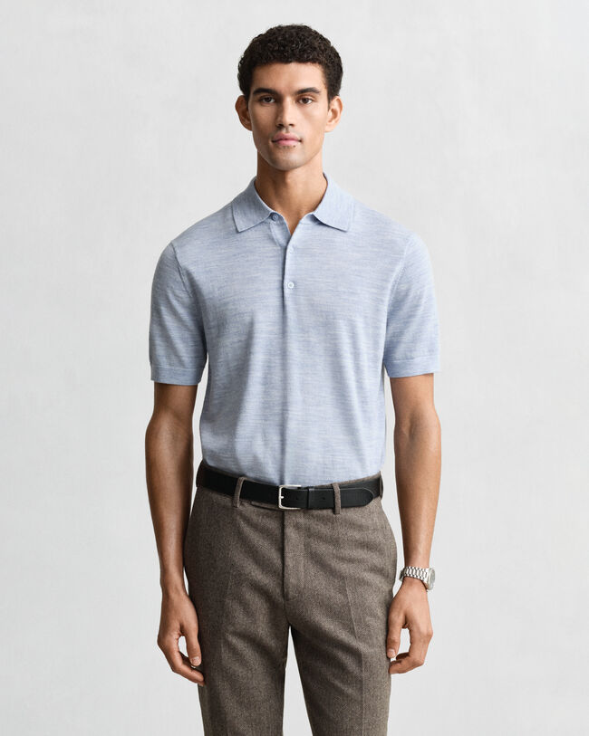 Kort&auml;rmad pik&eacute;tr&ouml;ja i extra fin merinoull