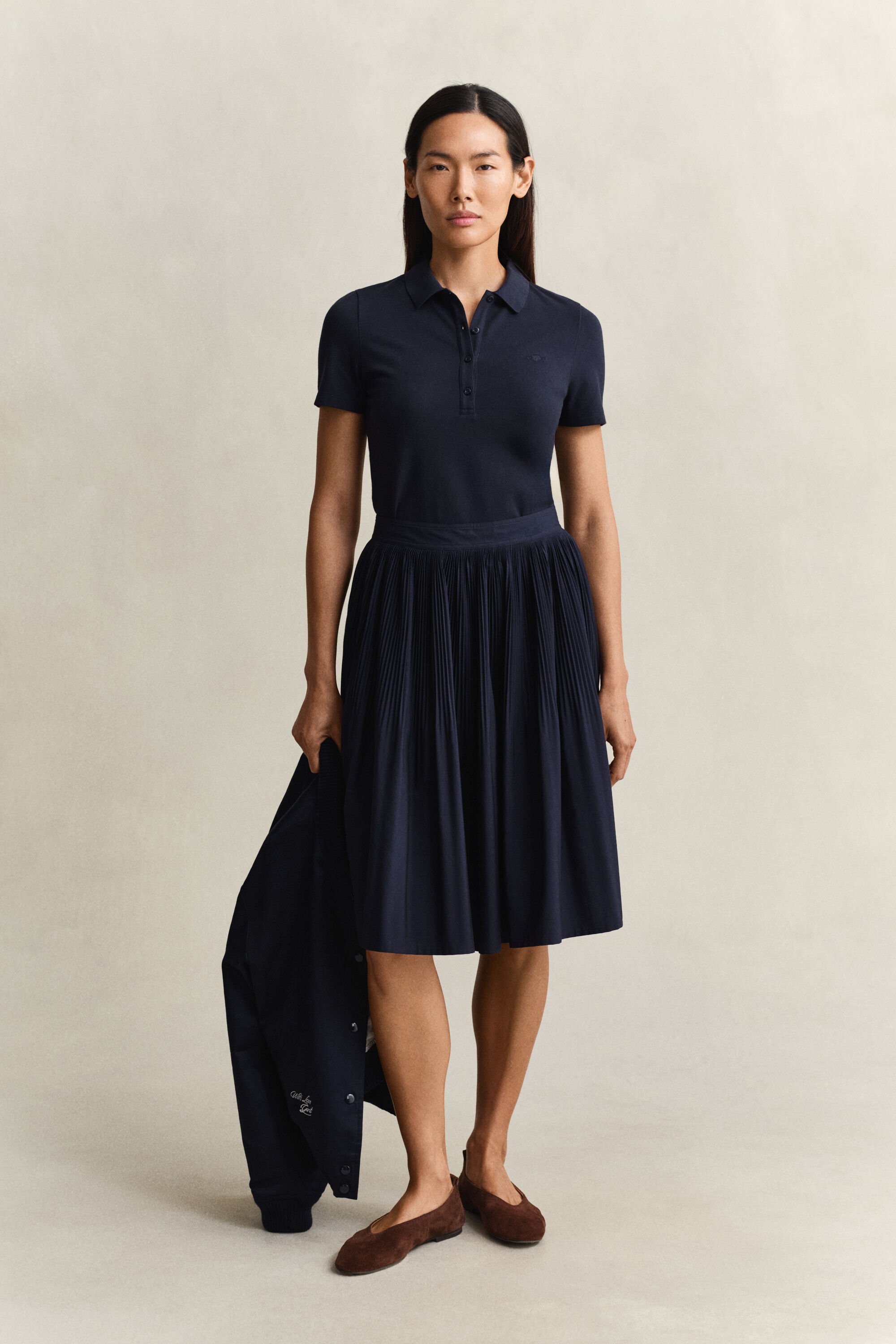 Slim fit pikétröja