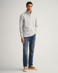 Waffle half-zip sweatshirt