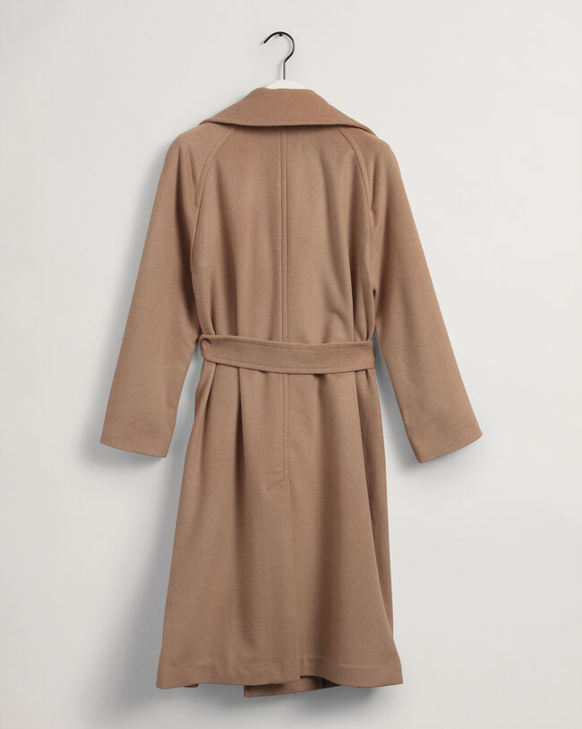 Kappa i ullblandning med bälte