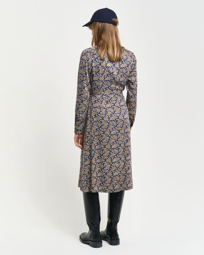 Paisleym&ouml;nstrad skjortkl&auml;nning