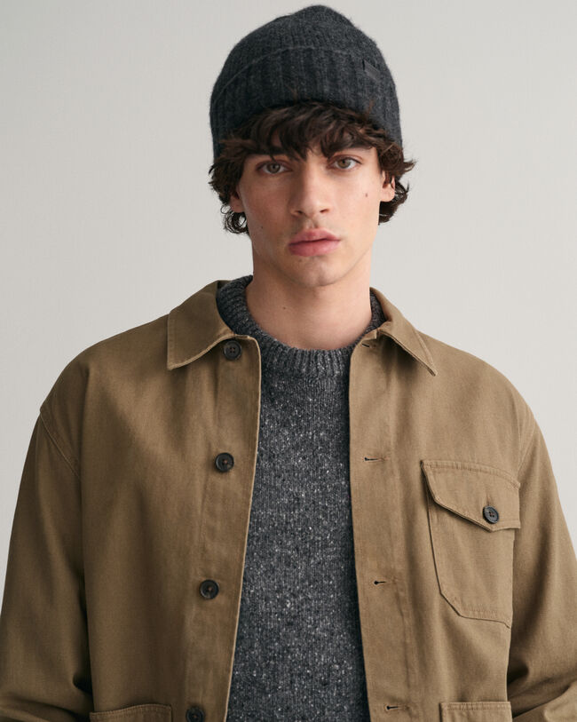 Skjortjacka i borstad twill