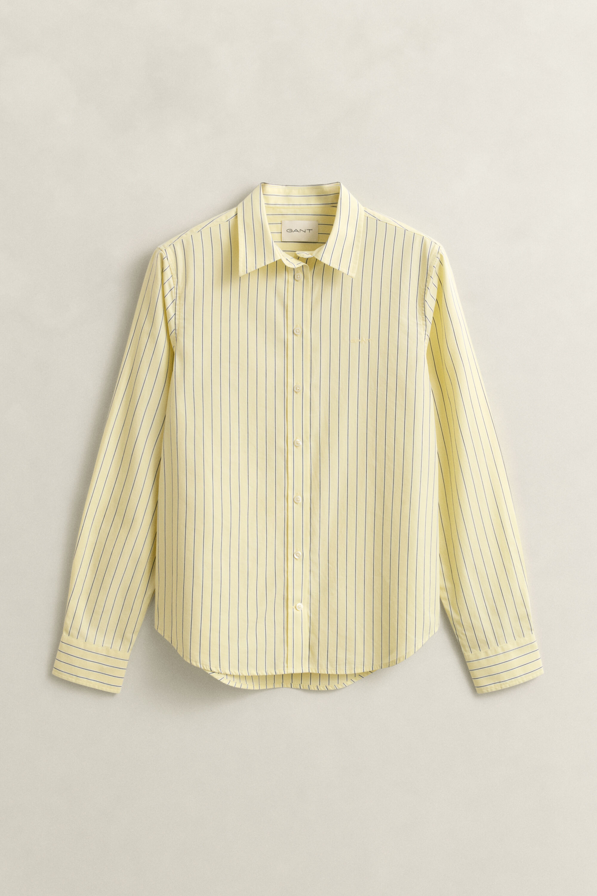 Regular fit klassisk randig poplinskjorta