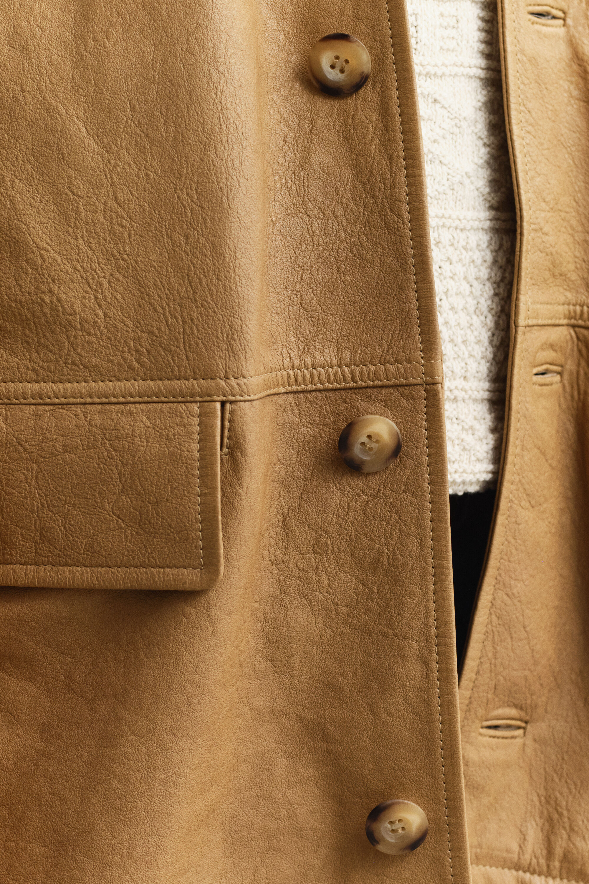 Decker-jacka i läder