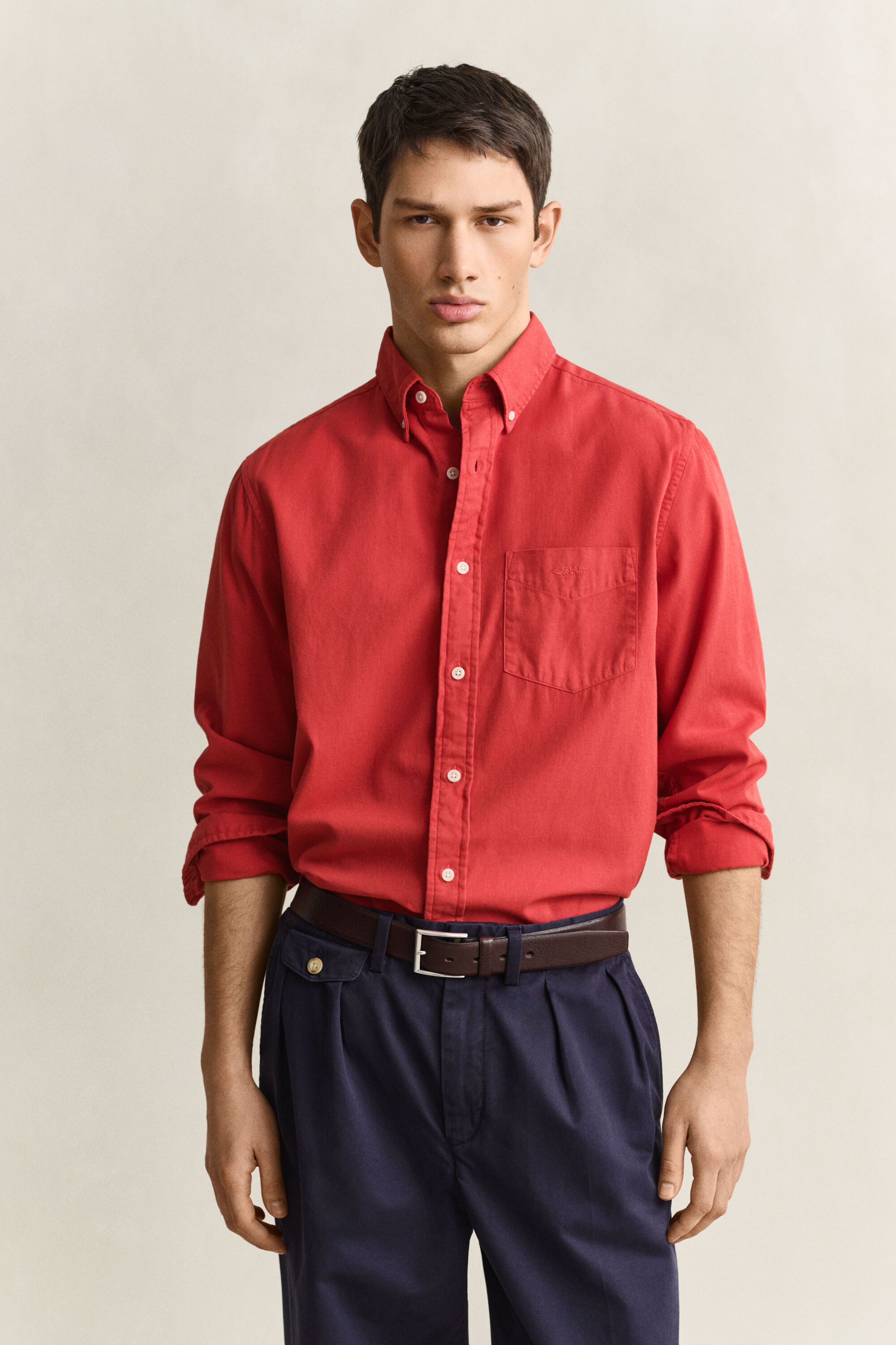 Regular fit twillskjorta