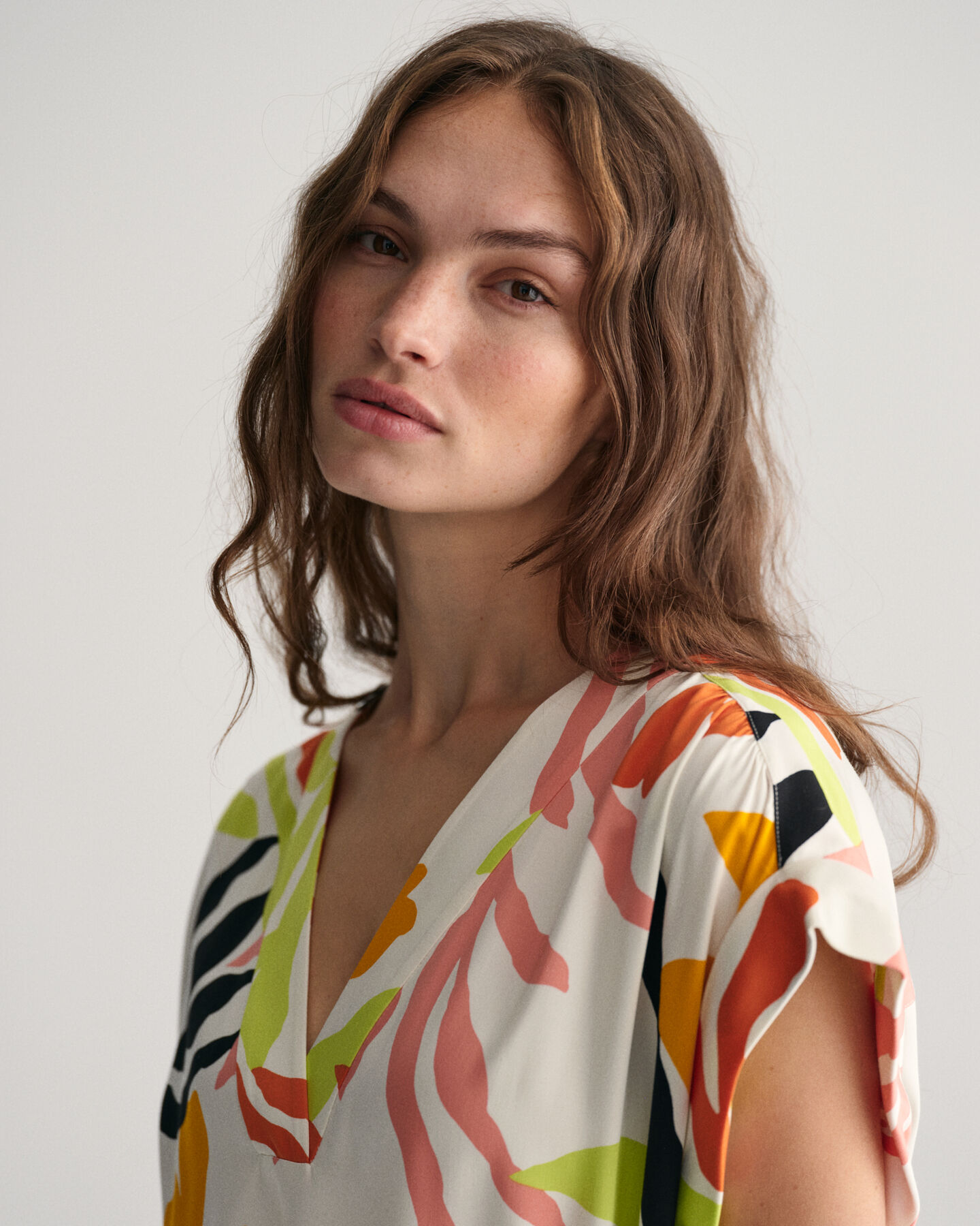 Palmm&ouml;nstrad, kort&auml;rmad kl&auml;nning