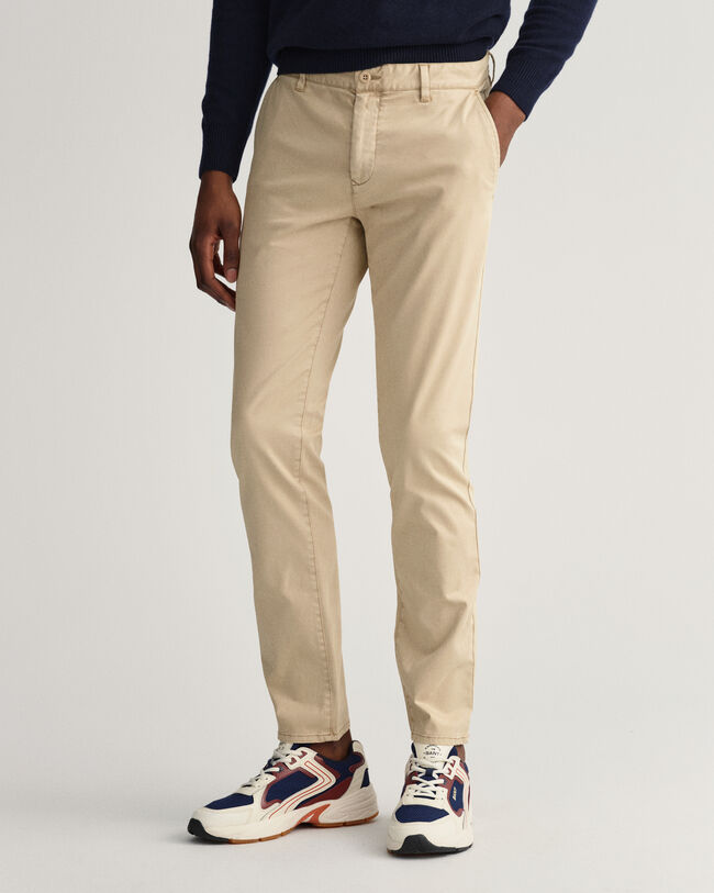 Molsey extra slim fit borstade chinos