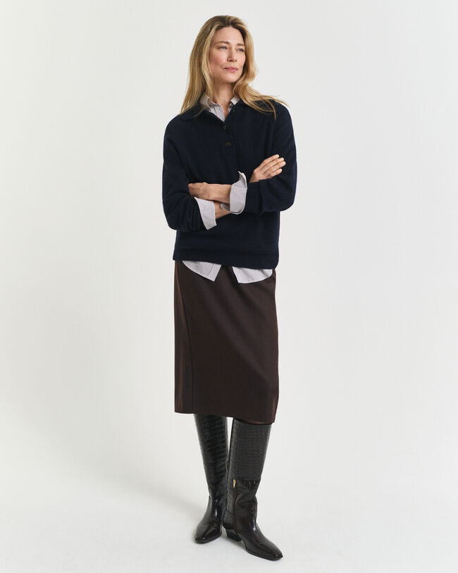 Midipennkjol i ullblandning