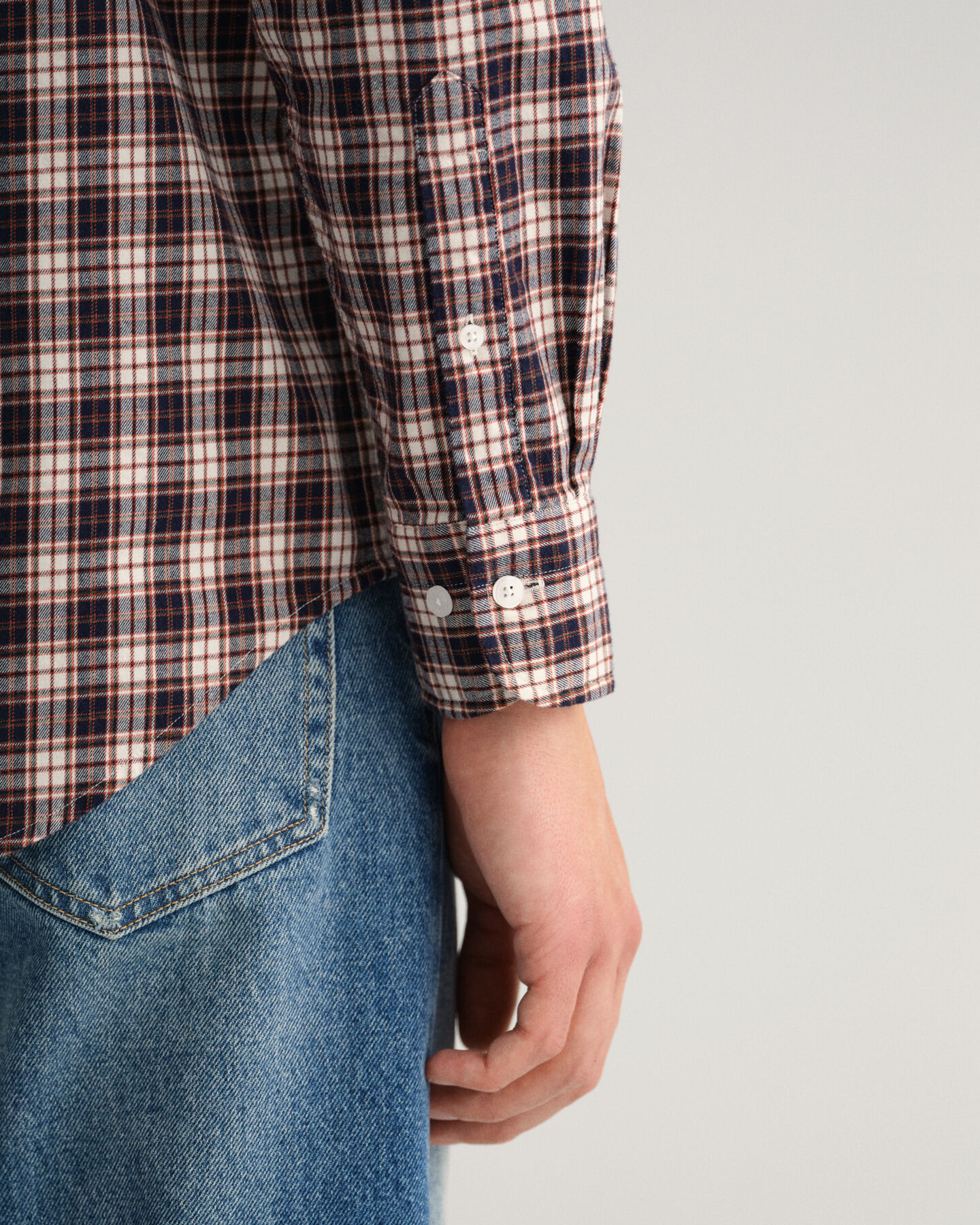 Regular fit rutig flanellskjorta