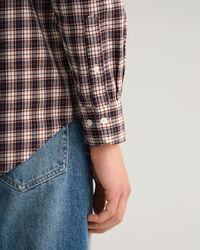 Regular fit rutig flanellskjorta