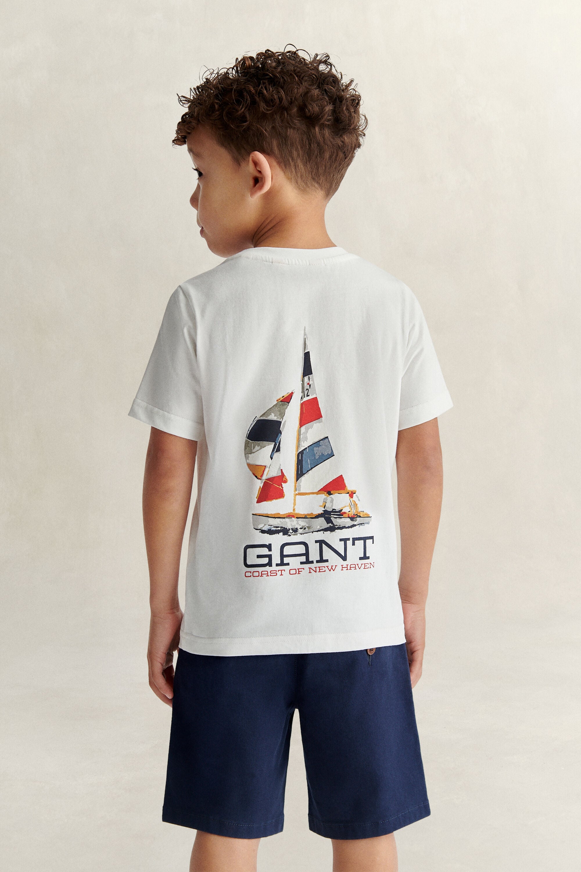 Boys T-shirt med kustmotiv