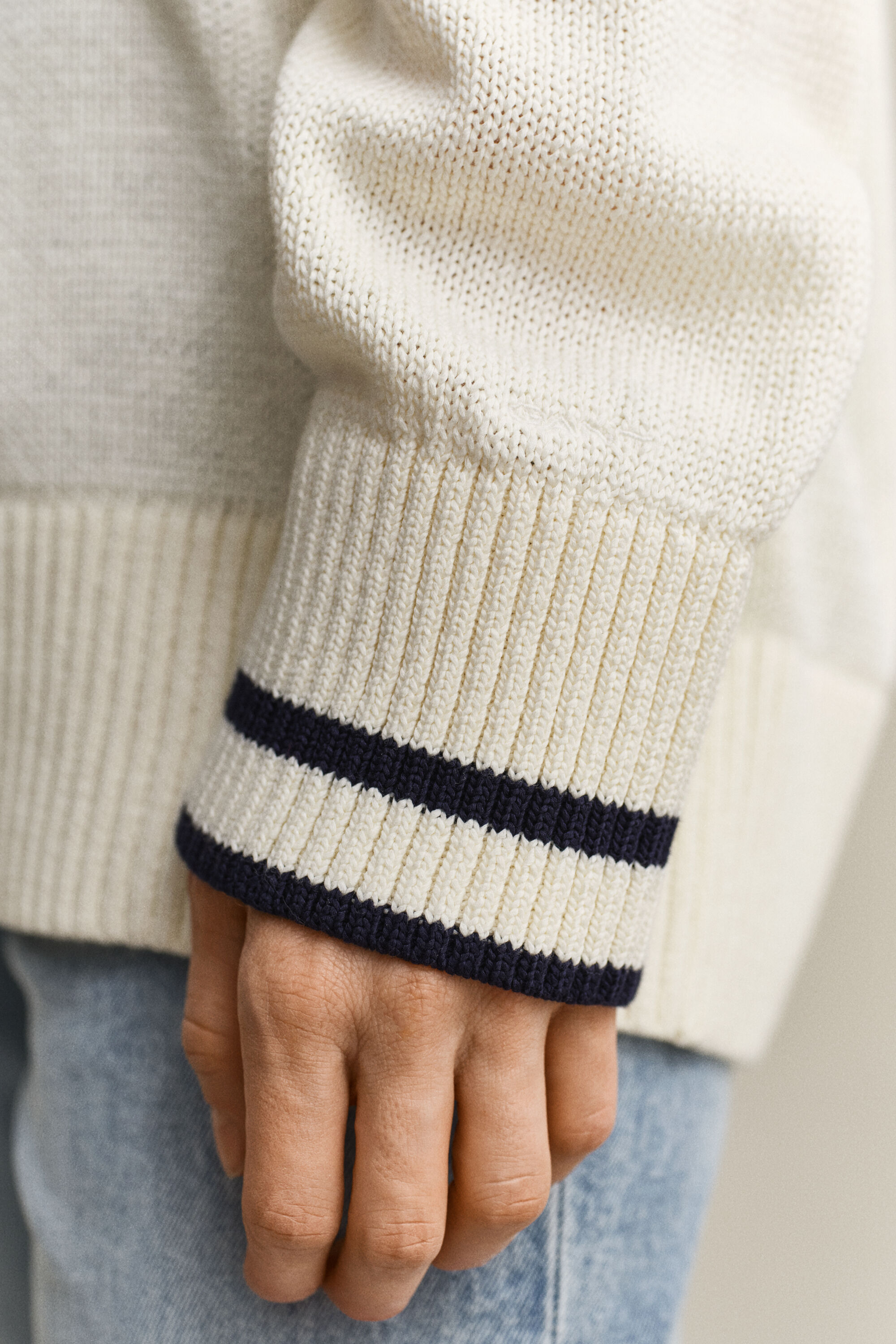 V-ringad bomullströja