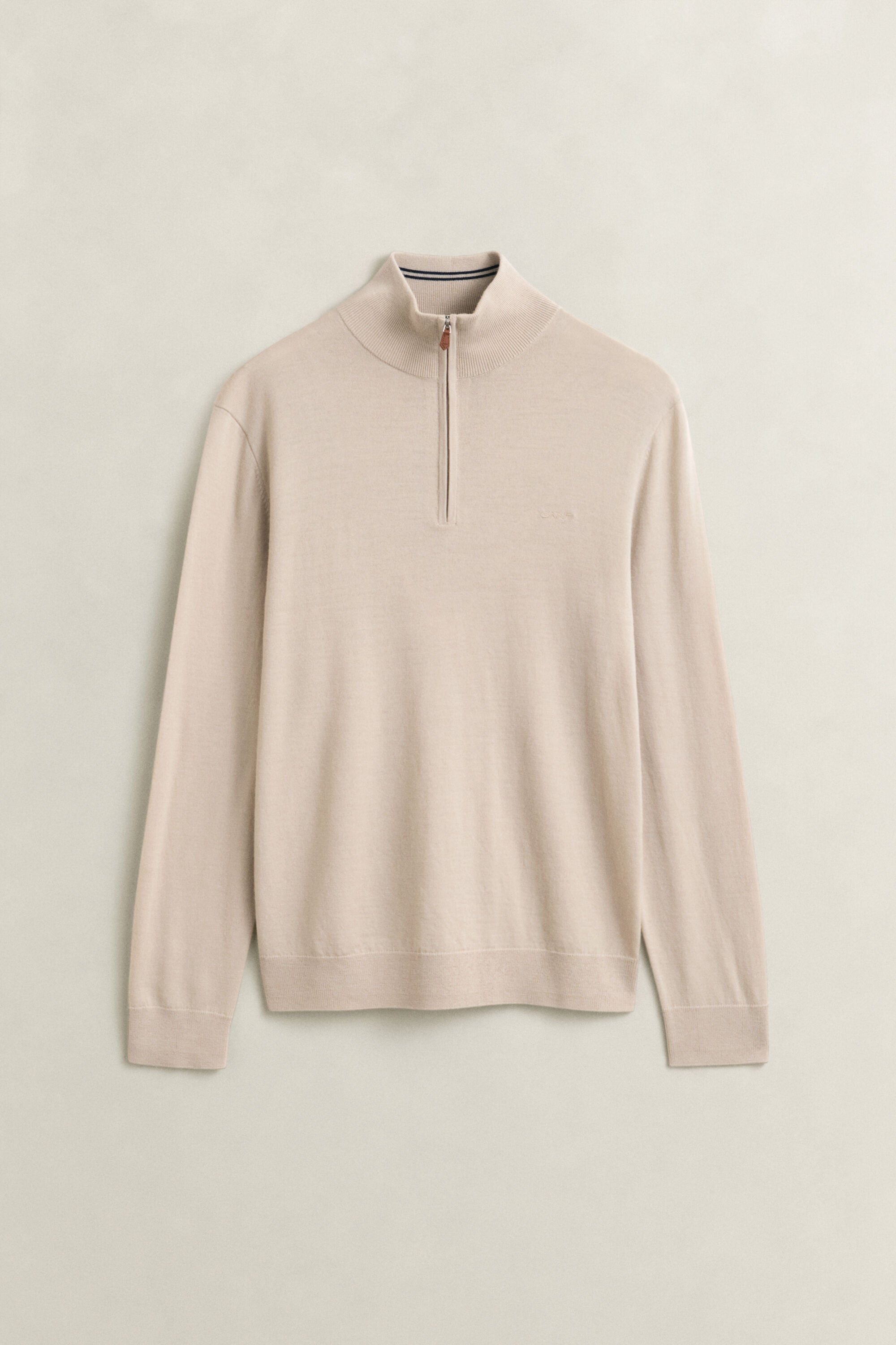 Tröja med half-zip i merinoull