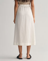 Midikjol i linne och viskos