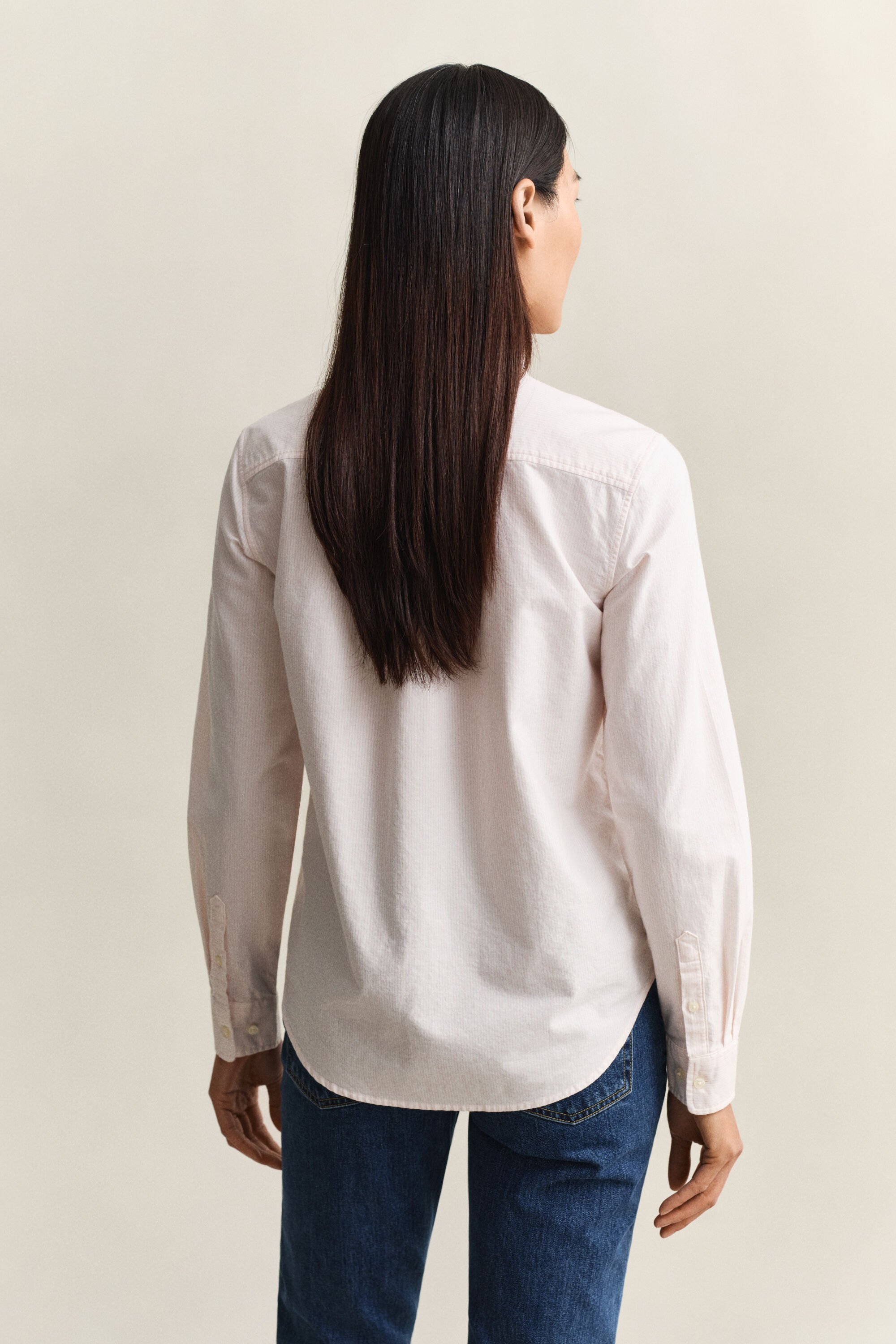 Regular fit klassisk rutig oxfordskjorta