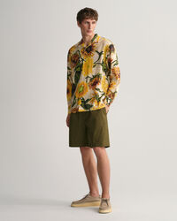 Kostymshorts i bomull och linne