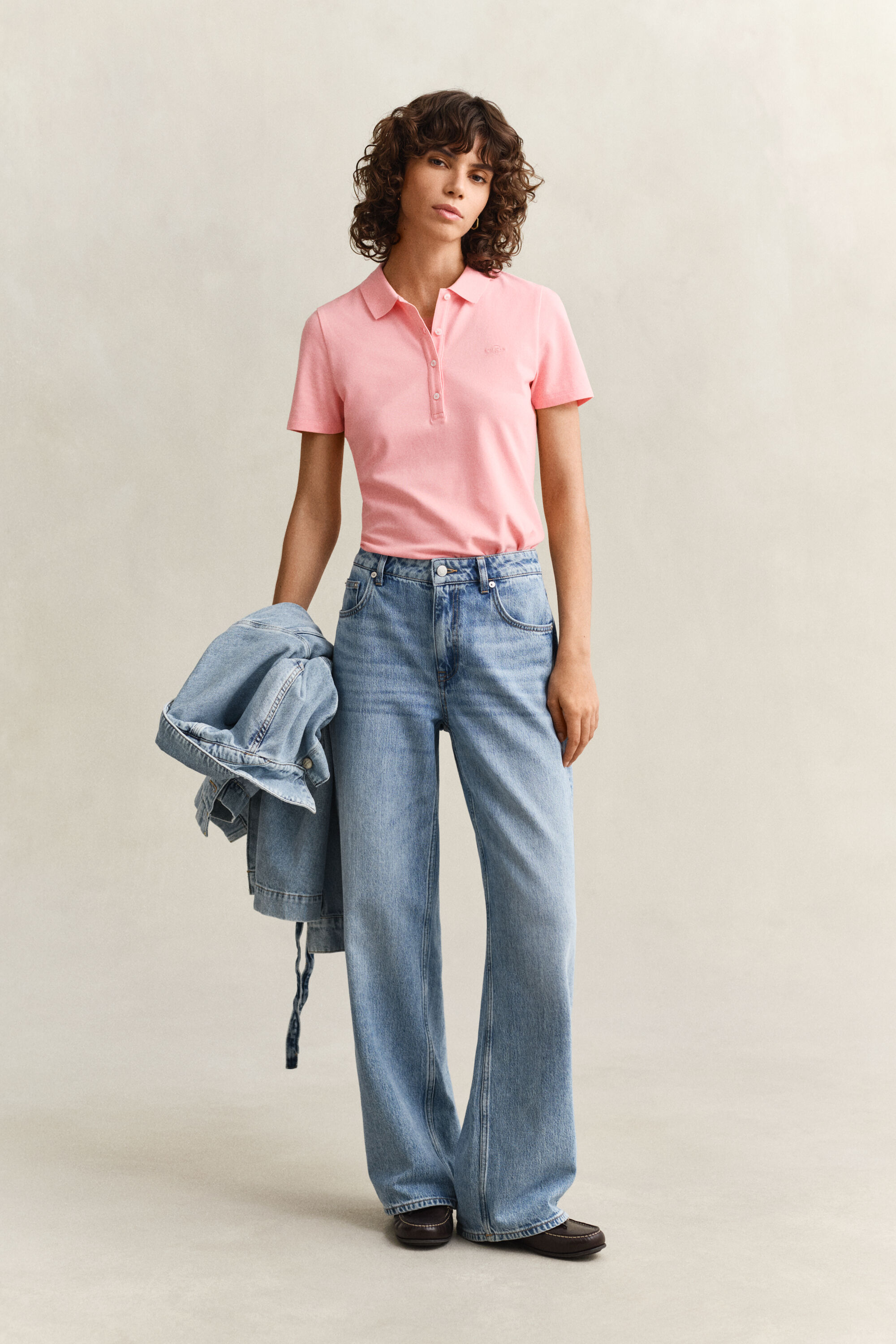 Slim fit pikétröja