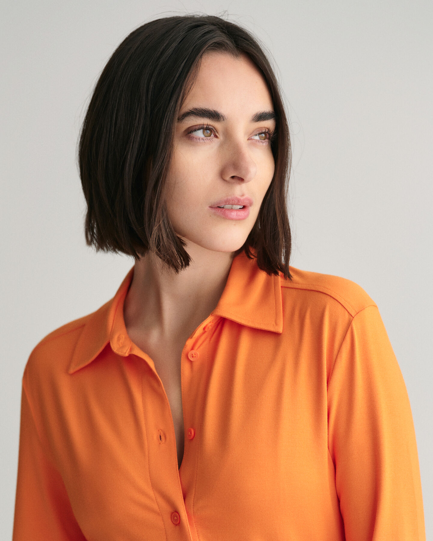 Slim fit skjortkl&auml;nning i jersey