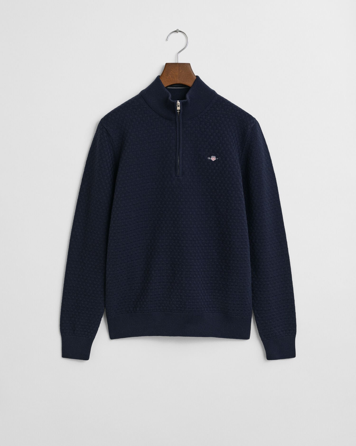 Teens tröja med half-zip och mikrostruktur