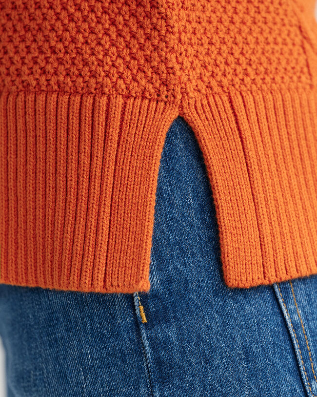 Kabelstickad crew neck tr&ouml;ja