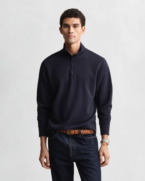 Sacker Rib sweatshirt med half-zip