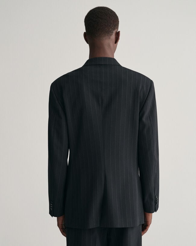 Relaxed fit kritstrecksrandig kostymkavaj