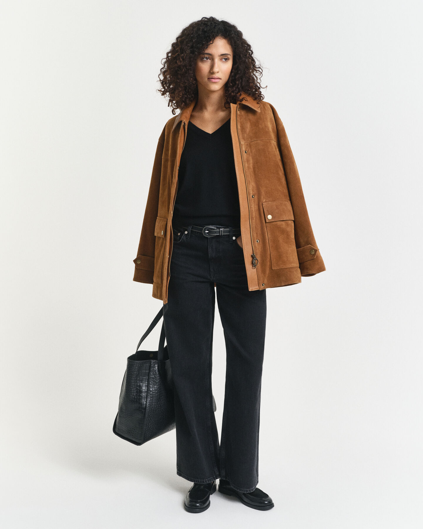 V-ringad tröja i extra fin merinoull