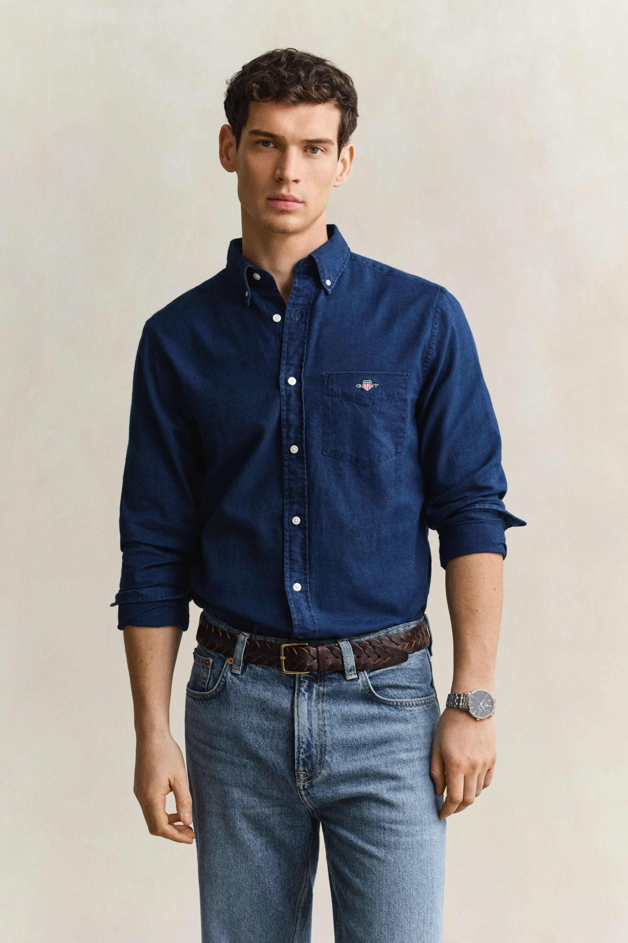 Indigo Oxfordskjorta
