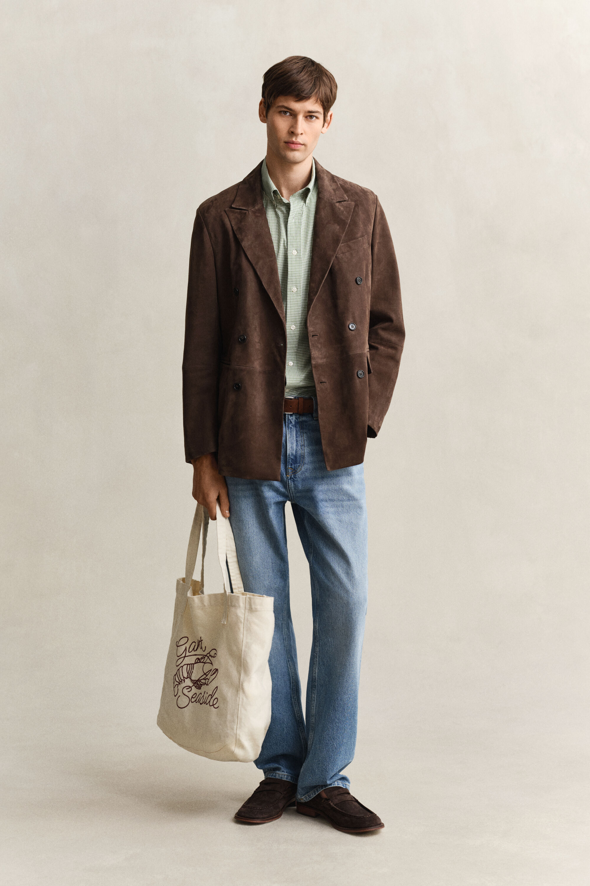 Gingham Classic Poplin Short Sleeve Shirt