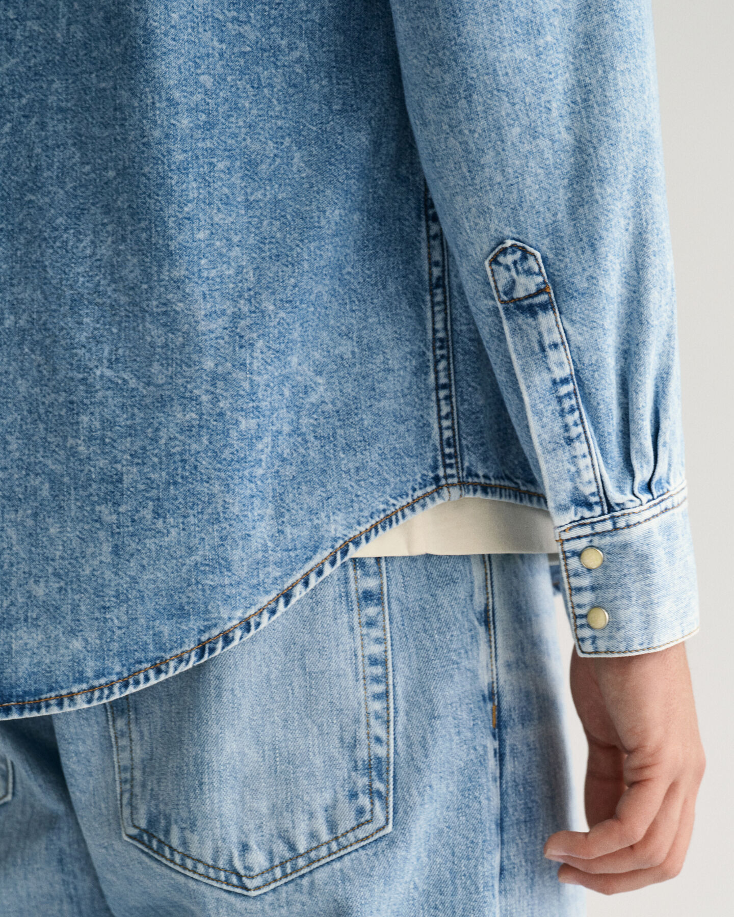 Relaxed fit denimskjorta