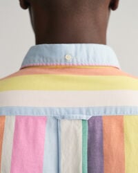 Regular fit randig oxfordskjorta