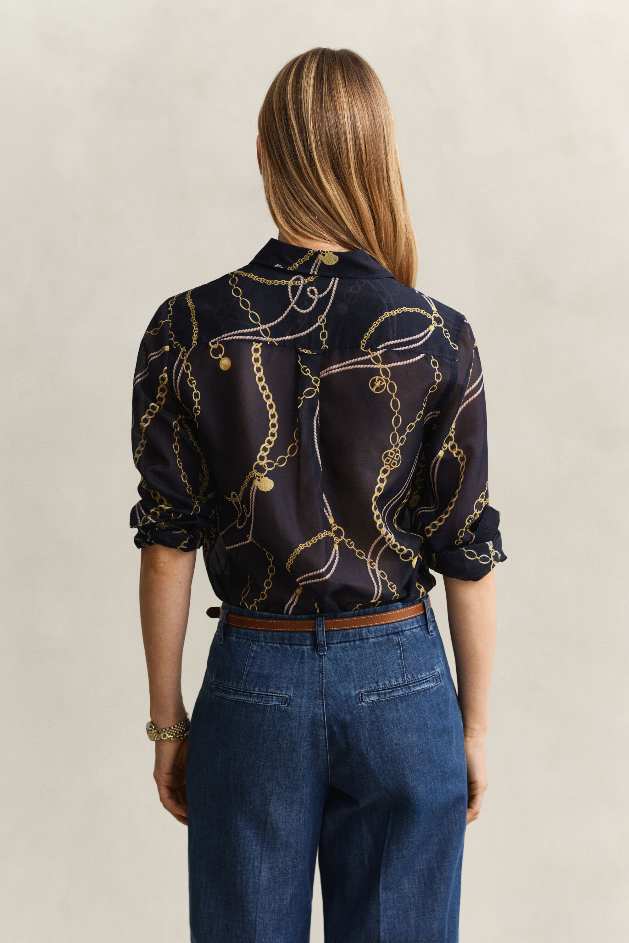 Skjorta i bomull och silke