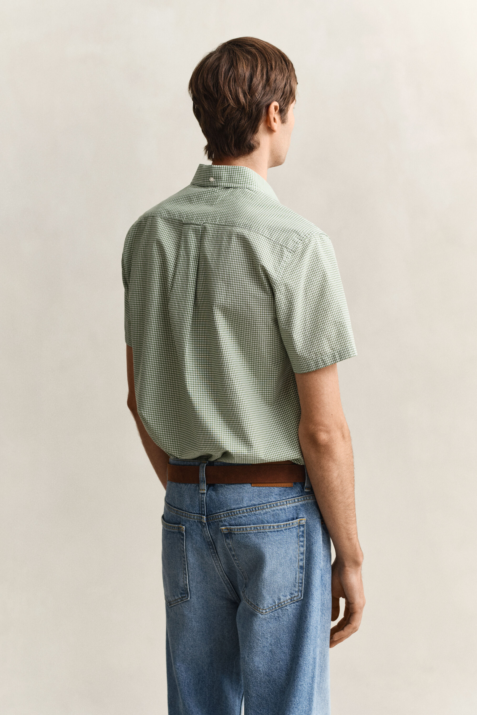 Gingham Classic Poplin Short Sleeve Shirt