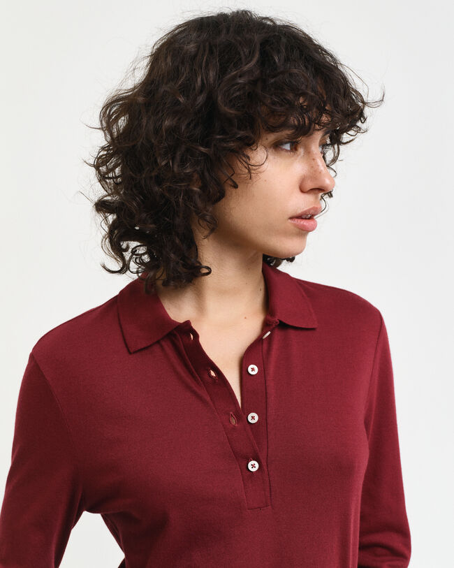 Sömlös långärmad pikétröja