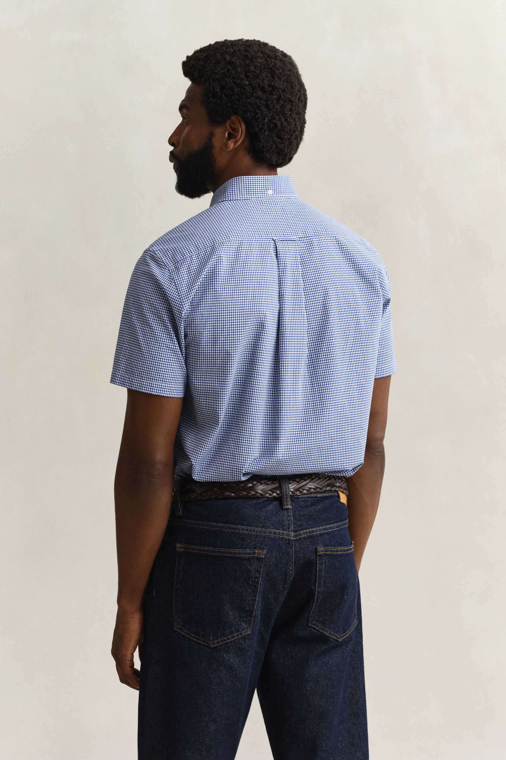 Gingham Classic Poplin Short Sleeve Shirt