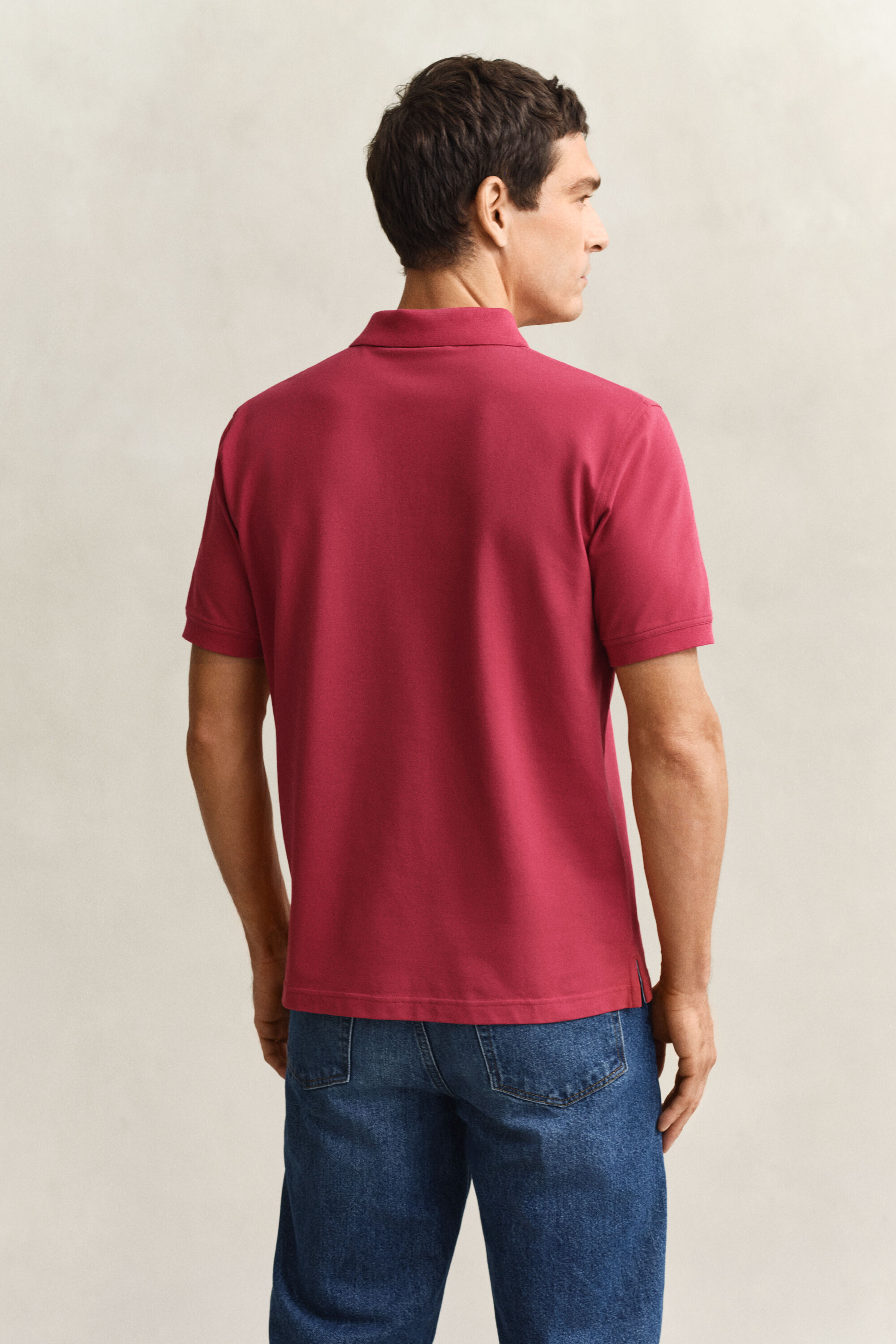 Kontrastfärgad pikétröja