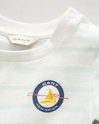 Baby randig sparkdräkt i jersey