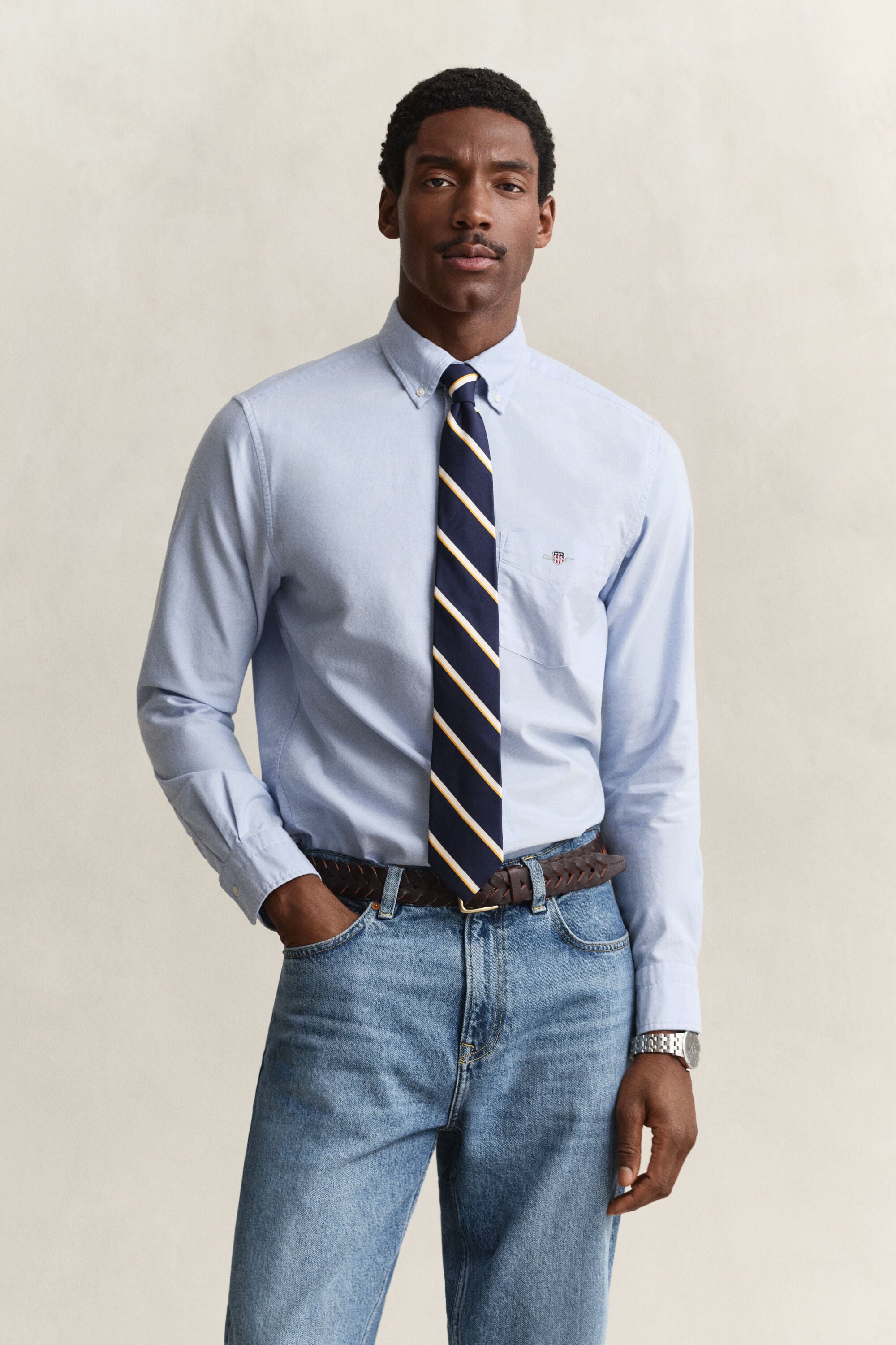 Klassisk oxfordskjorta med regular fit