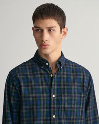 Regular fit rutig manchesterskjorta