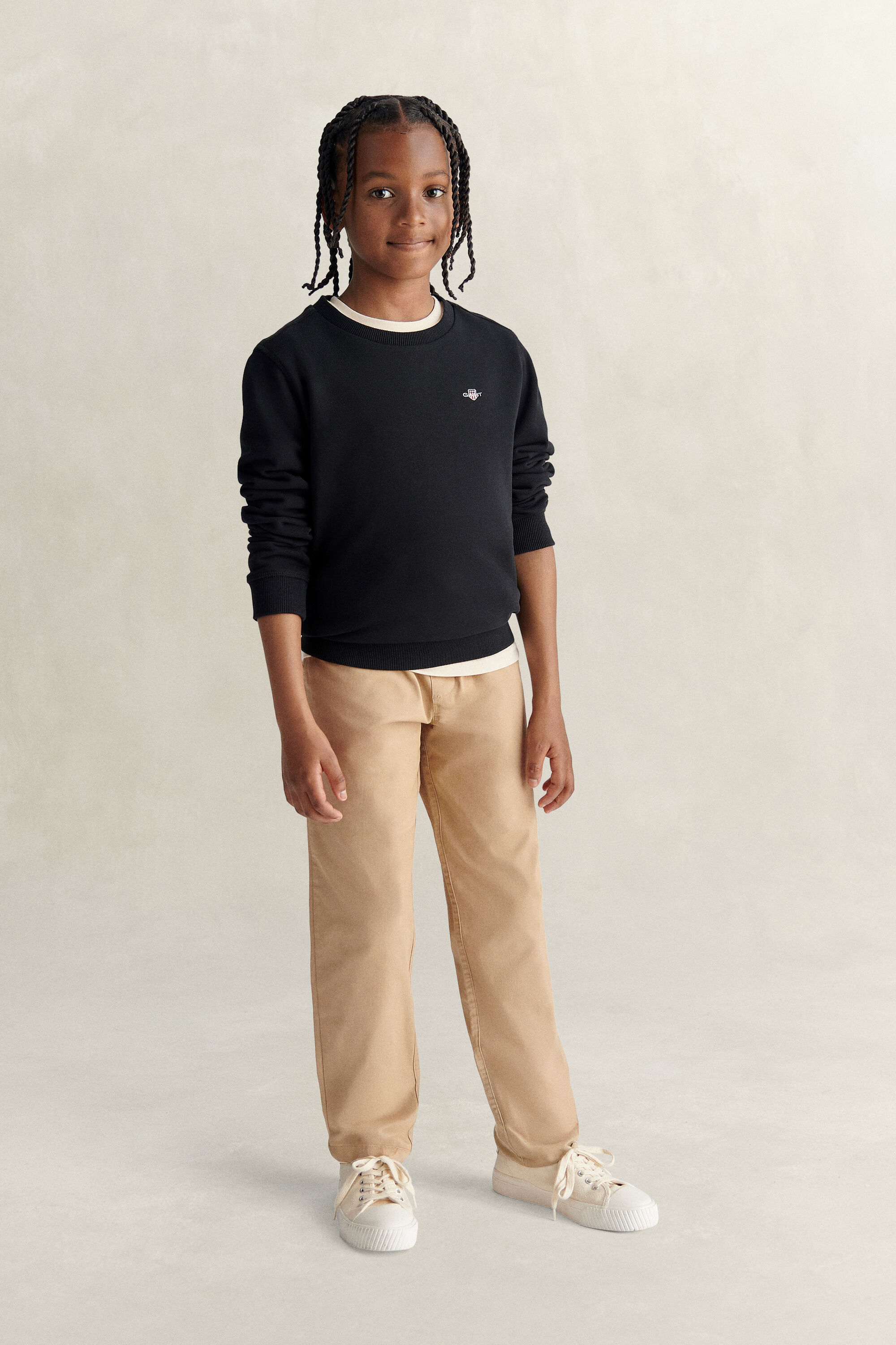 Teens sweatshirt med sköldemblem