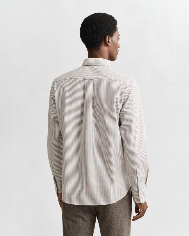 Regular fit klassisk randig oxfordskjorta