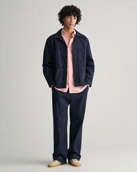 Regular fit kort&auml;rmad linneskjorta