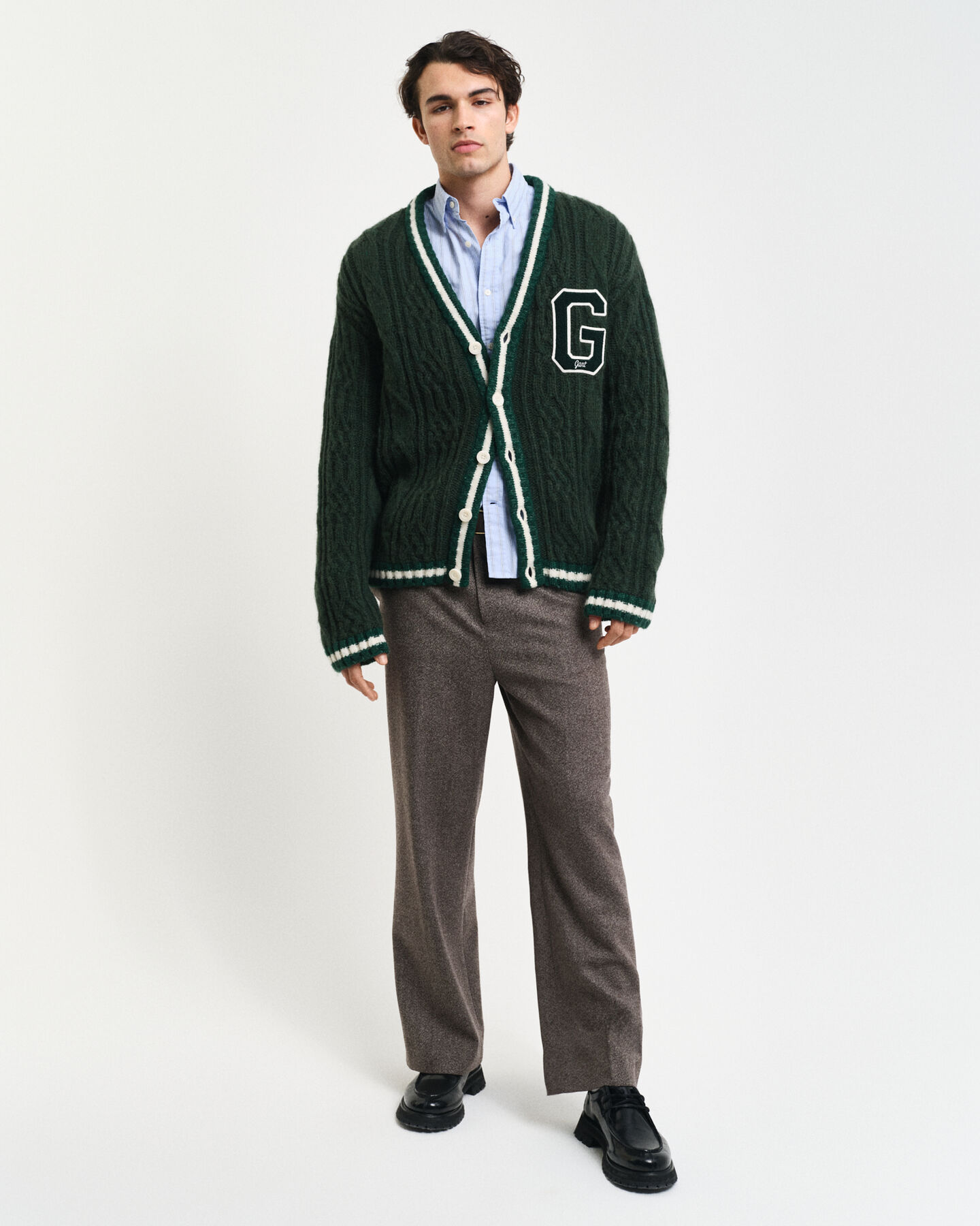 Seasonal G kabelstickad cardigan