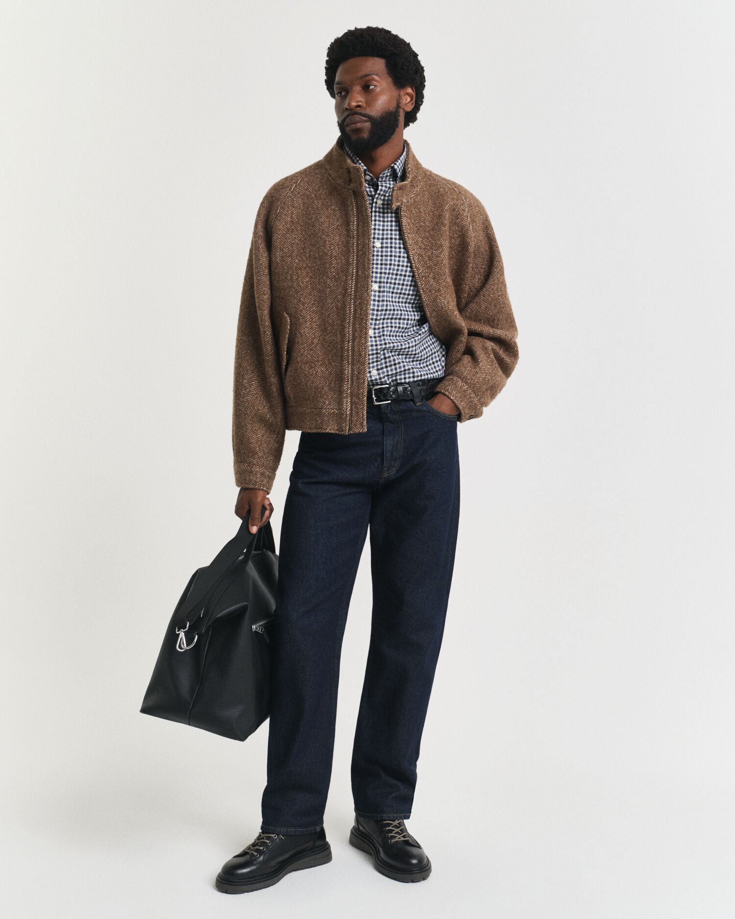 Regular fit ginghamvävd twillskjorta