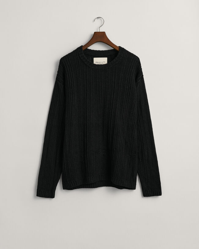 Rundhalsad tr&ouml;ja i linne och silke