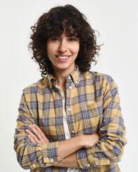 Regular fit rutig flanellskjorta